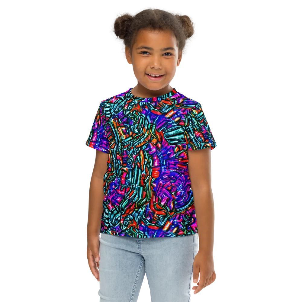 Electric Bamboo Nocturne on Kids Crew Neck T-Shirt — Front