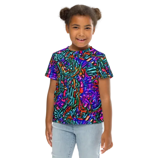 Electric Bamboo Nocturne on a Kids Crew Neck T-Shirt