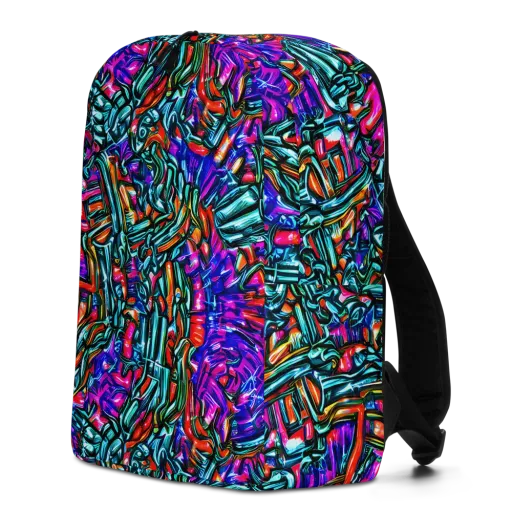 Electric Bamboo Nocturne on a Minimalist Backpack