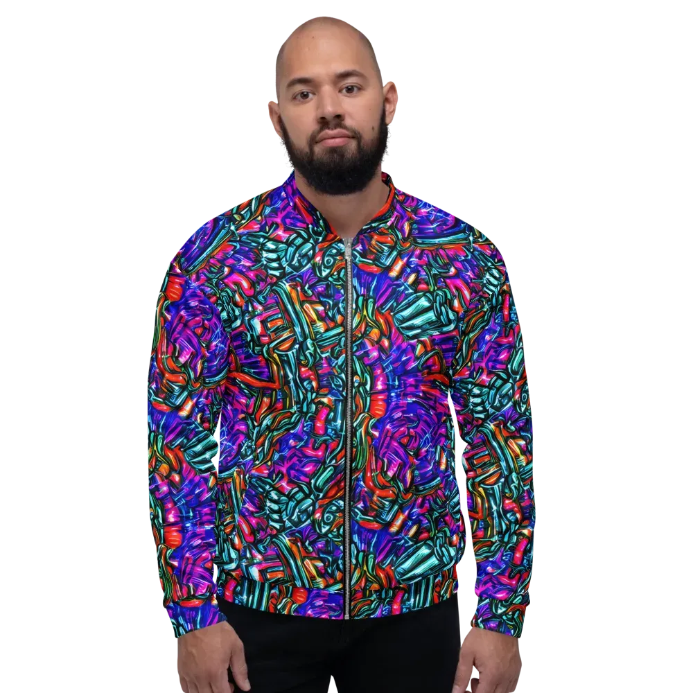 Electric Bamboo Nocturne on Bomber Jacket — Front
