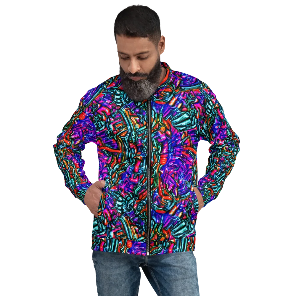 Electric Bamboo Nocturne on Bomber Jacket — Front