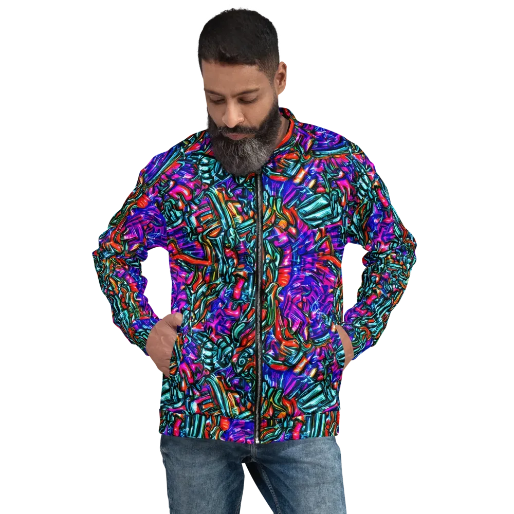 Electric Bamboo Nocturne on Bomber Jacket — Front