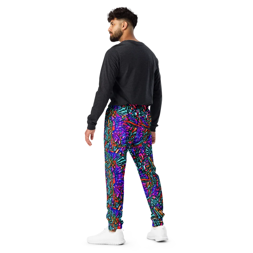 Electric Bamboo Nocturne on Men's Joggers — Back