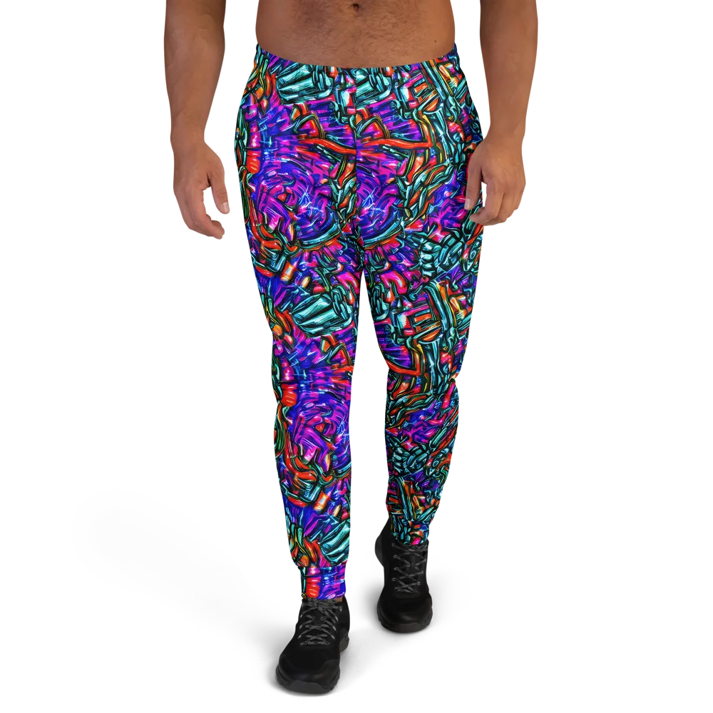 Electric Bamboo Nocturne on Men's Joggers — Front