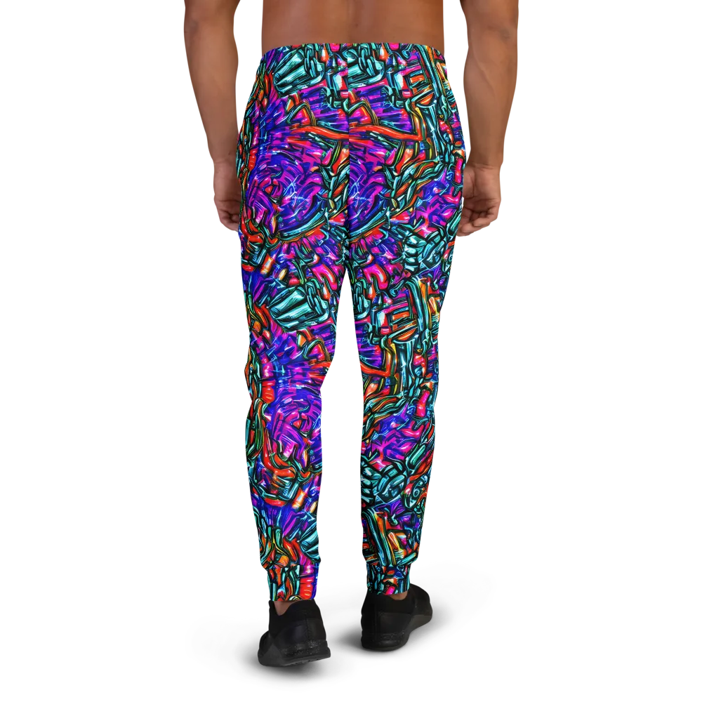 Electric Bamboo Nocturne on Men's Joggers — Back