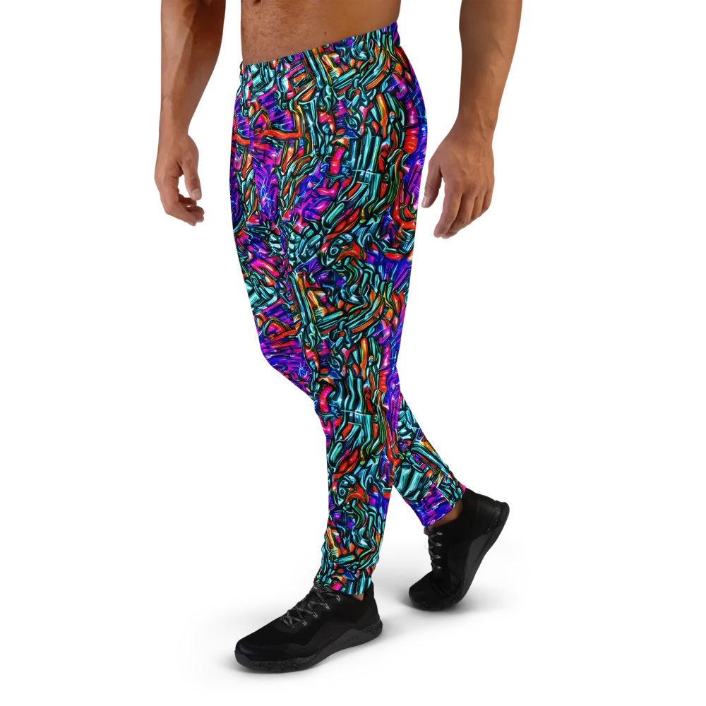 Electric Bamboo Nocturne on Men's Joggers — Left