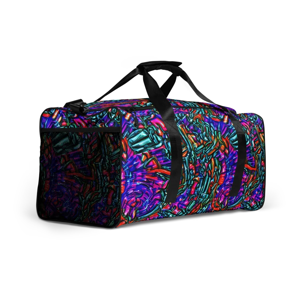 Electric Bamboo Nocturne on Duffle Bag — Right Front