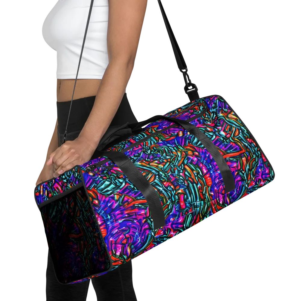Electric Bamboo Nocturne on Duffle Bag — Front