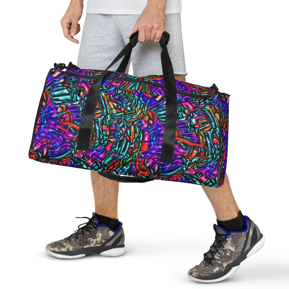 Electric Bamboo Nocturne on Duffle Bag — Front