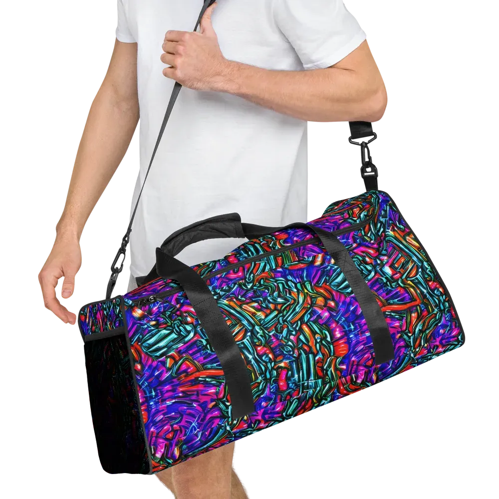 Electric Bamboo Nocturne on Duffle Bag — Right Front