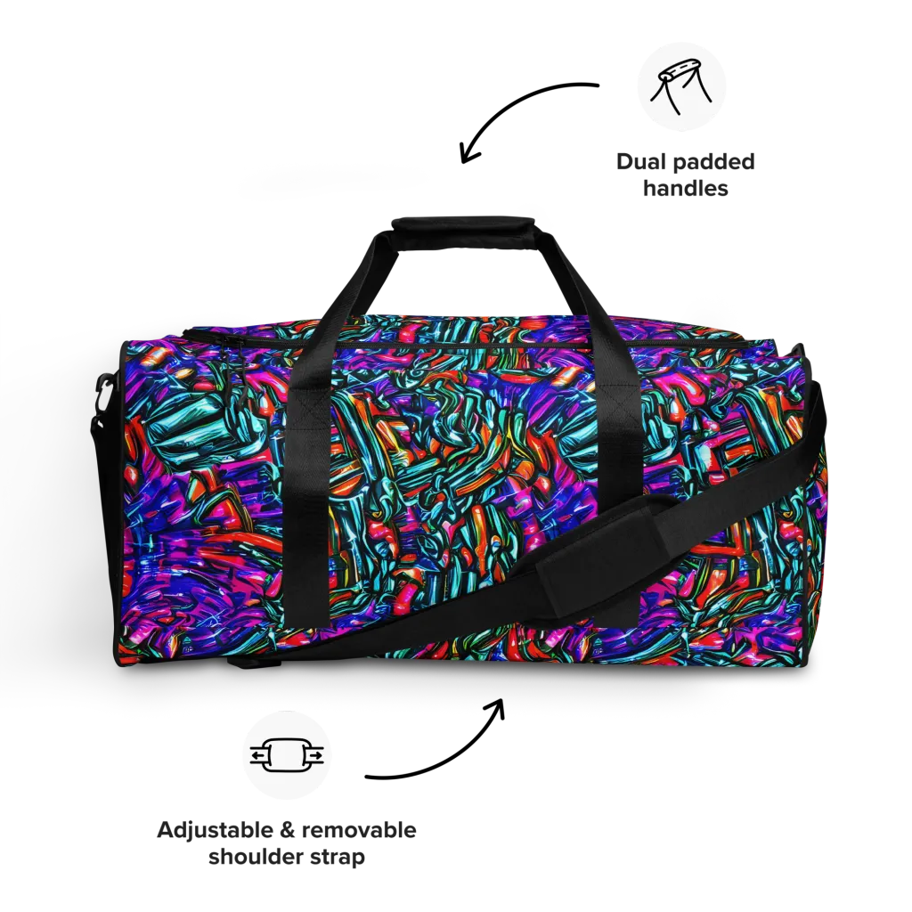 Electric Bamboo Nocturne on Duffle Bag — Front