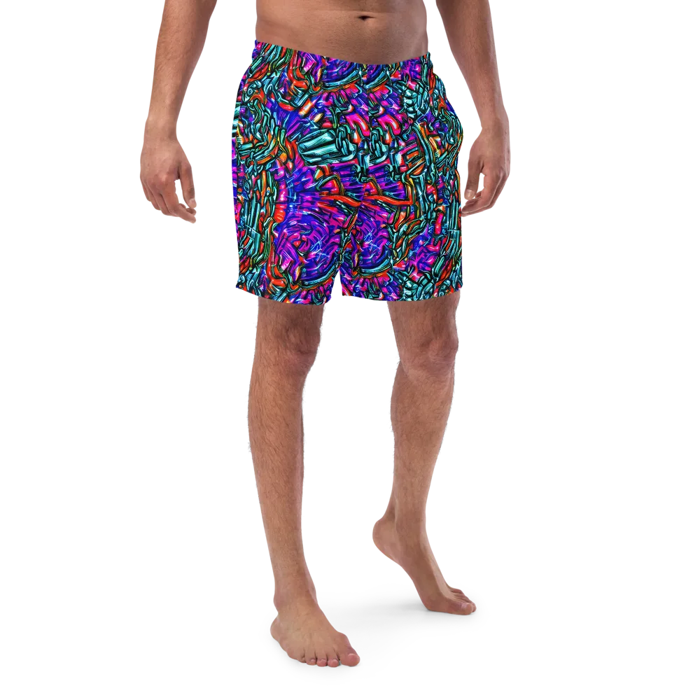 Electric Bamboo Nocturne on Swim Trunks — Front