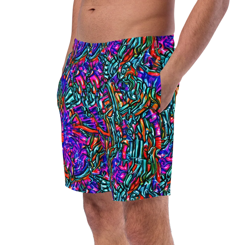 Electric Bamboo Nocturne on Swim Trunks — Left Front