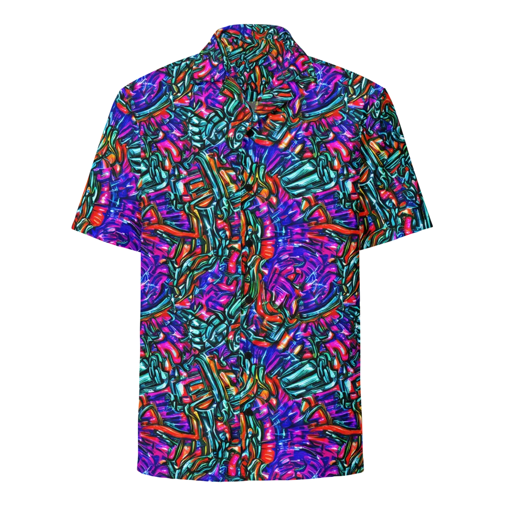 Electric Bamboo Nocturne on Button Shirt — Front