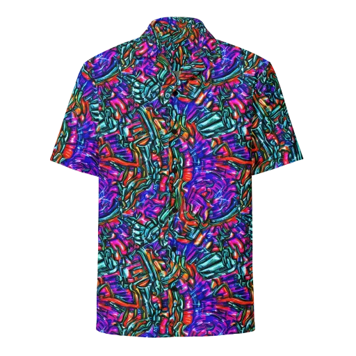 Electric Bamboo Nocturne on a Button Shirt