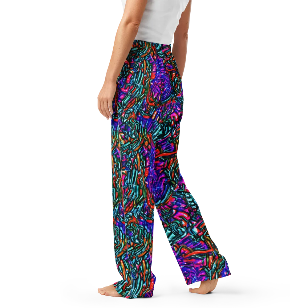 Electric Bamboo Nocturne on Women's Pajama Pants — Left