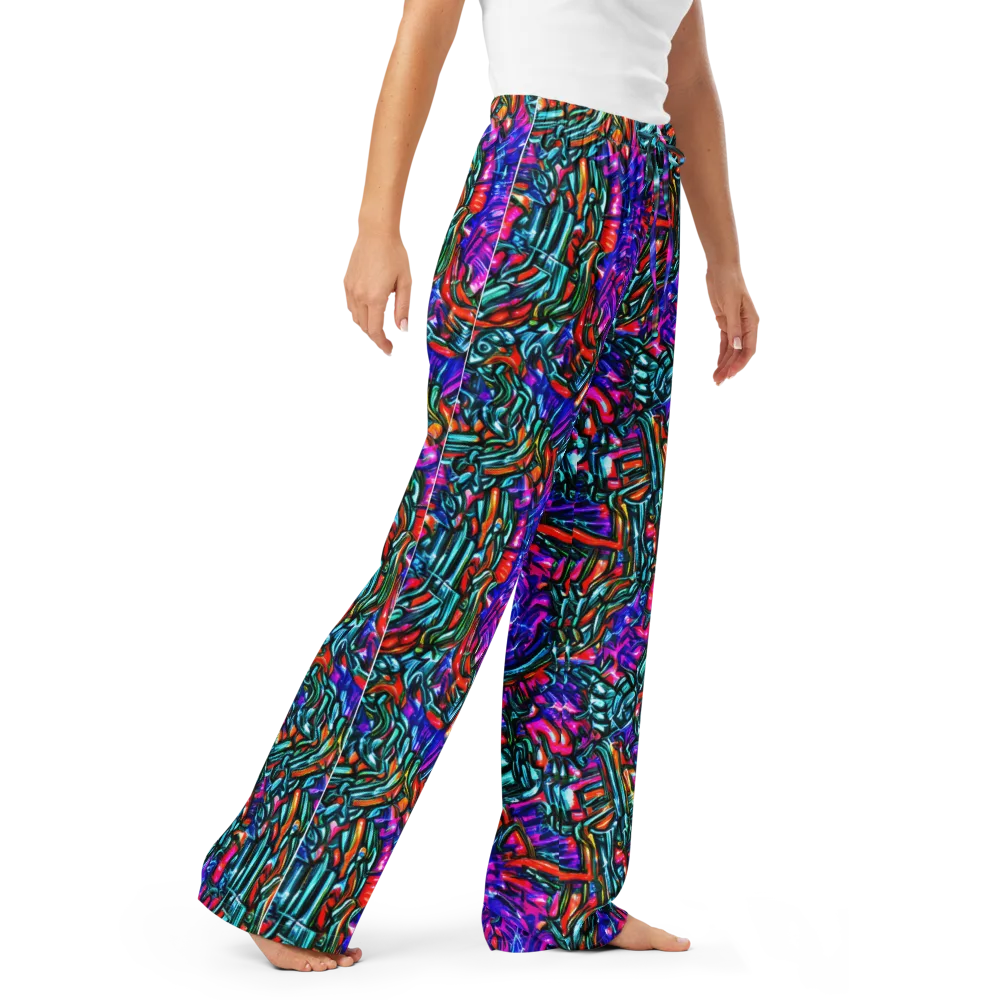 Electric Bamboo Nocturne on Women's Pajama Pants — Right Front