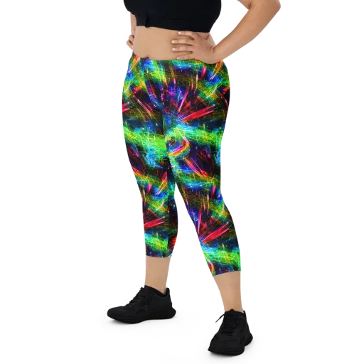 Neon Pulse on a Capri Leggings