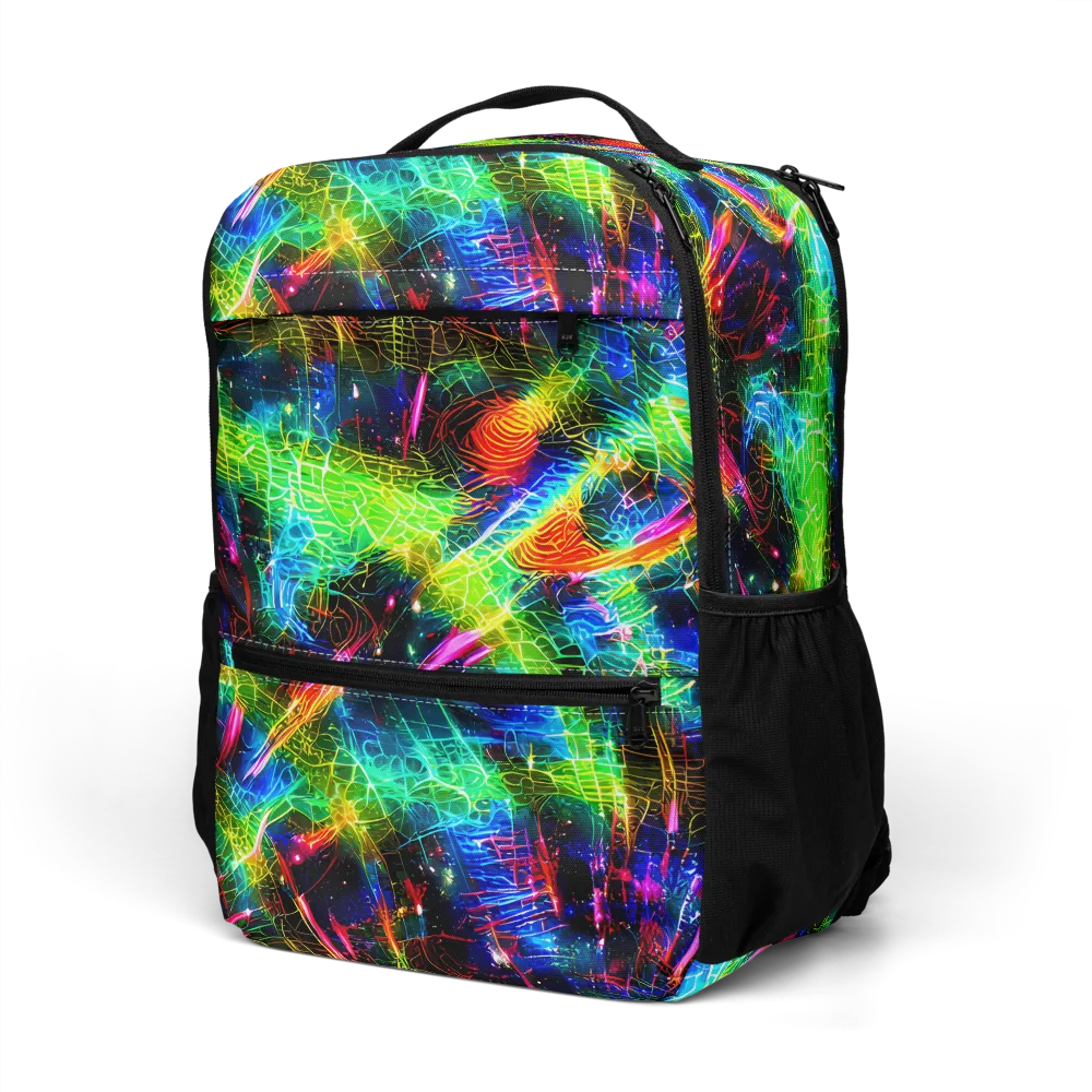 Neon Pulse on Utility Backpack — Left Front