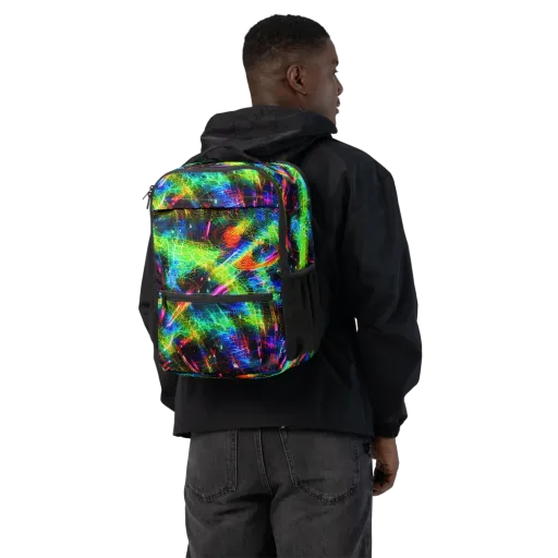Neon Pulse on a Utility Backpack
