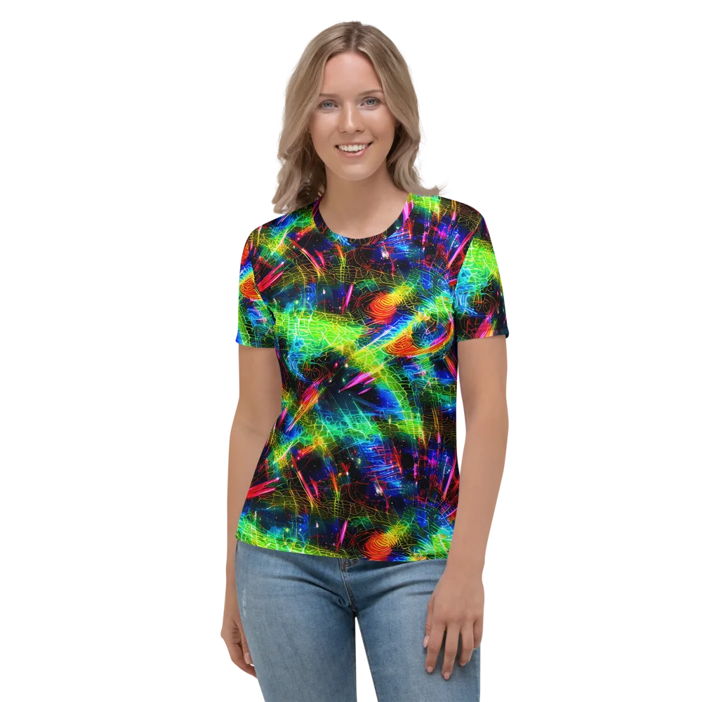 Neon Pulse on Women's Crew Neck T-Shirt — Front