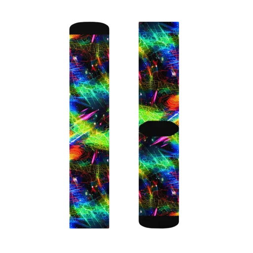 Neon Pulse on a Socks