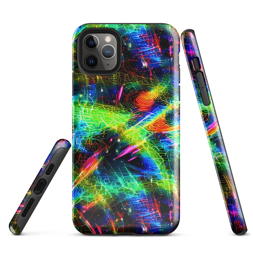 Neon Pulse on Tough Case for iPhone® — Front