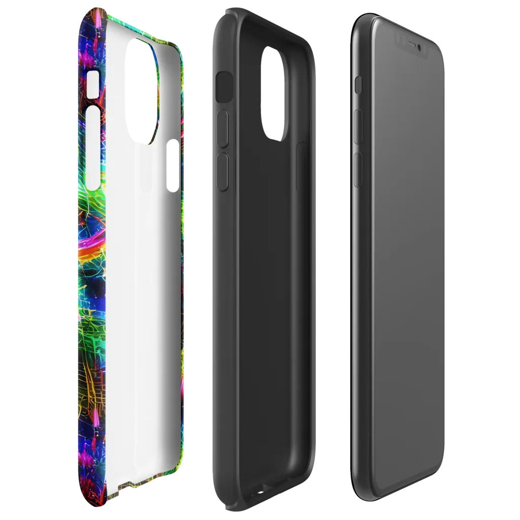 Neon Pulse on Tough Case for iPhone® — Right