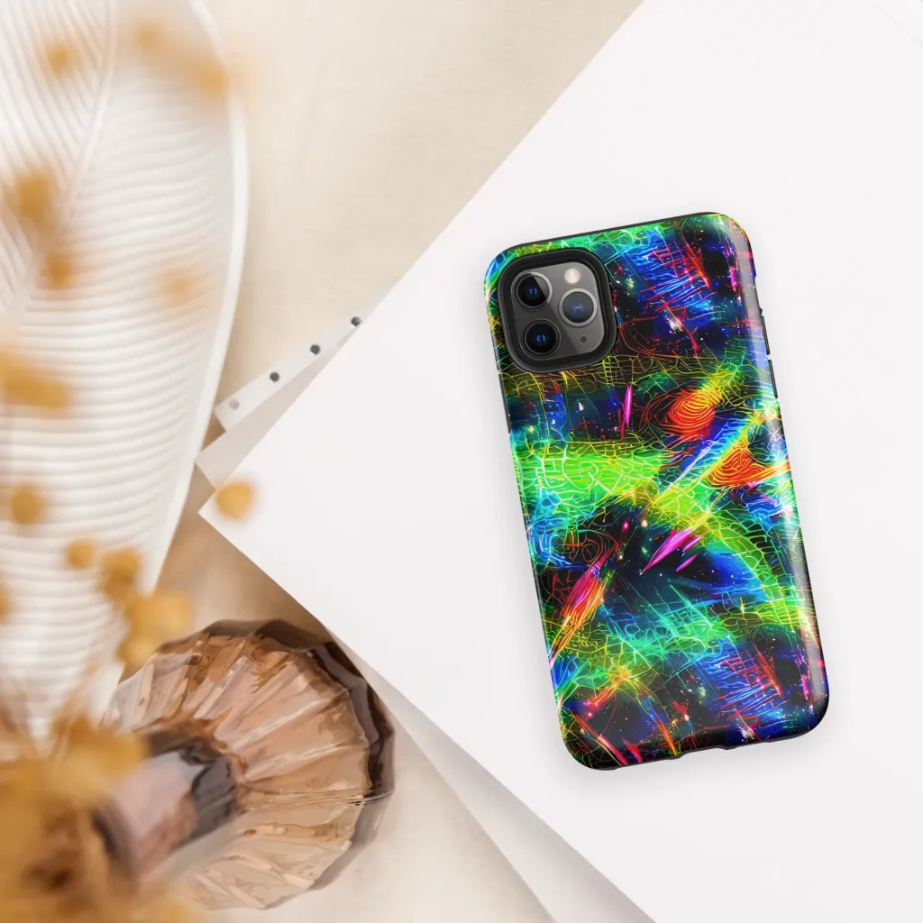 Neon Pulse on Tough Case for iPhone® — Front