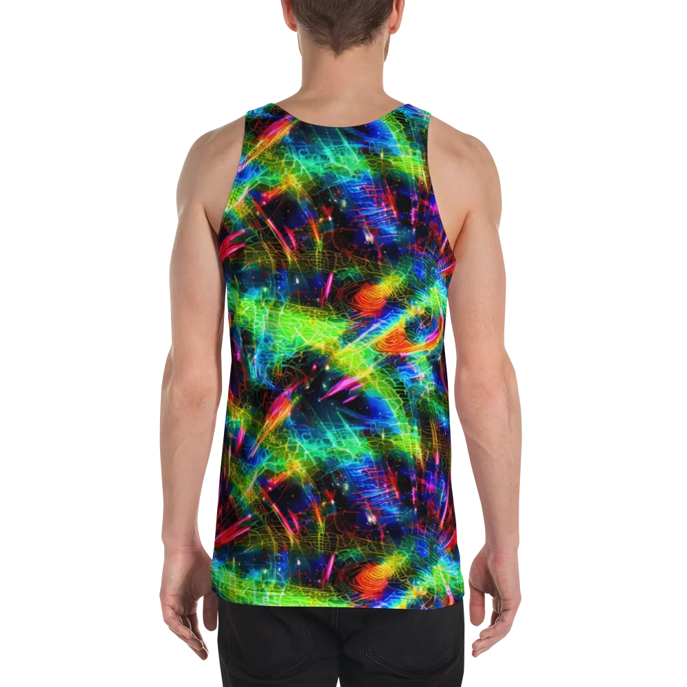 Neon Pulse on Men's Tank Top — Back