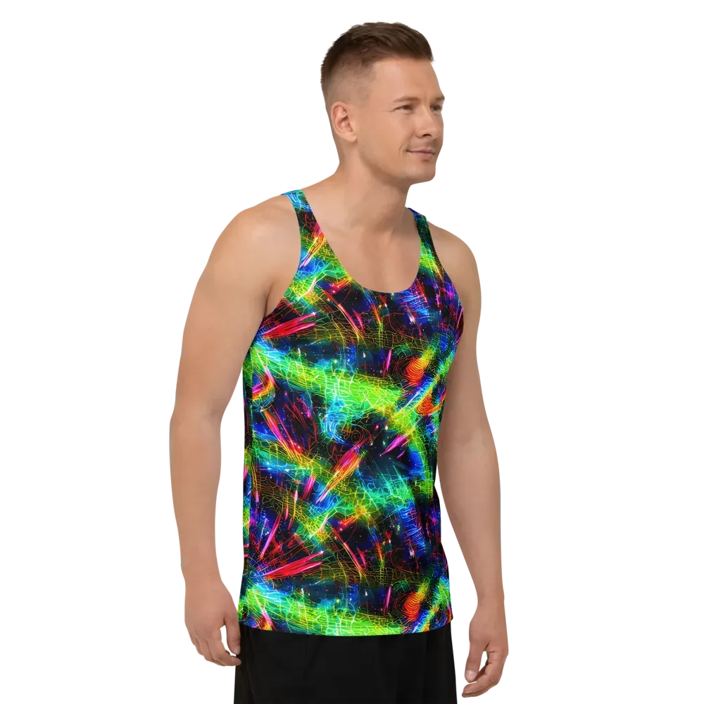 Neon Pulse on Men's Tank Top — Right Front