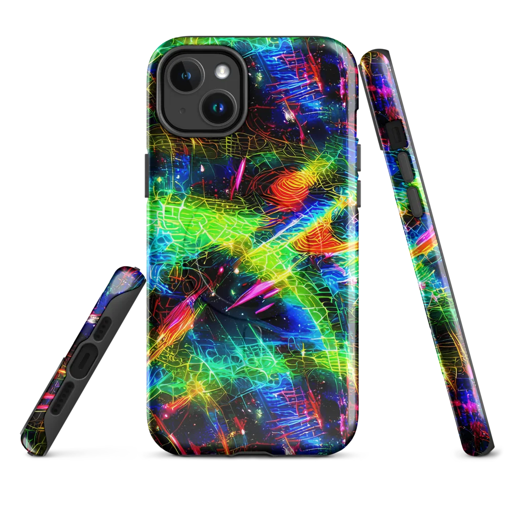 Neon Pulse on MagSafe Tough Case for iPhone® — Front