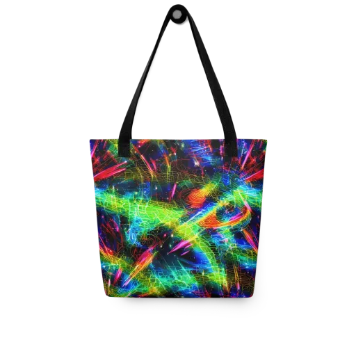 Neon Pulse on a Tote Bag
