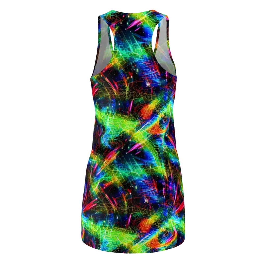 Neon Pulse on Racerback Dress — Back