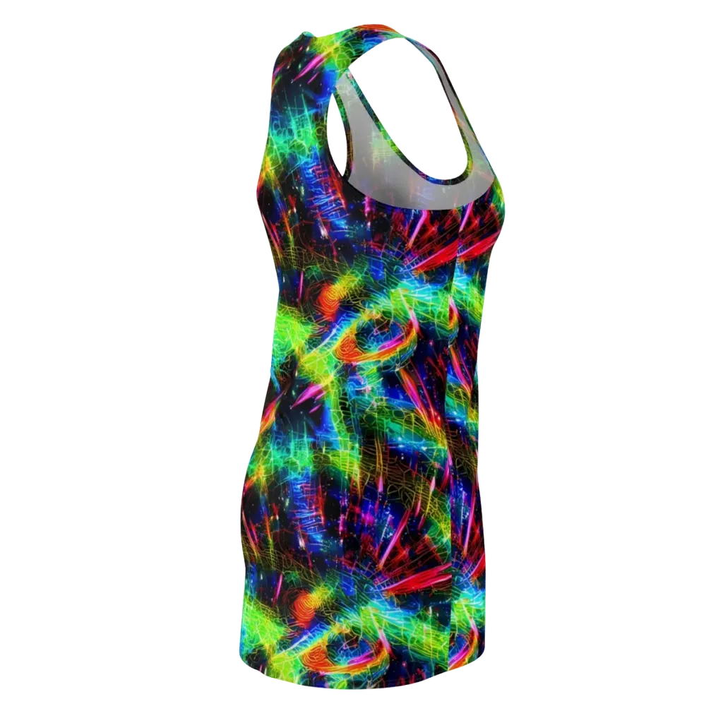 Neon Pulse on Racerback Dress — Back Side