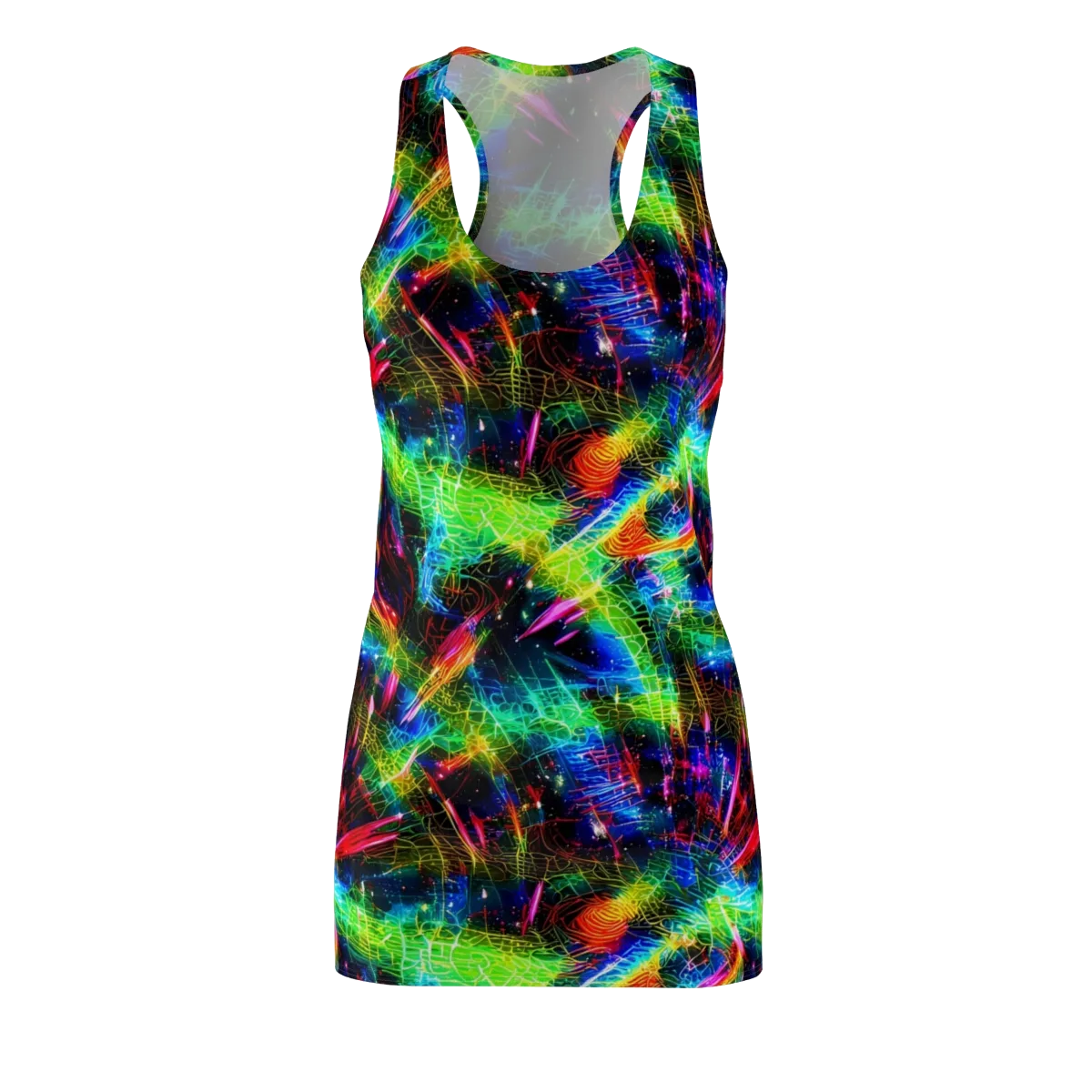 Neon Pulse on Racerback Dress — Front