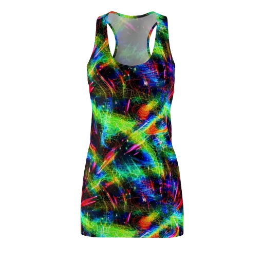 Neon Pulse on a Racerback Dress