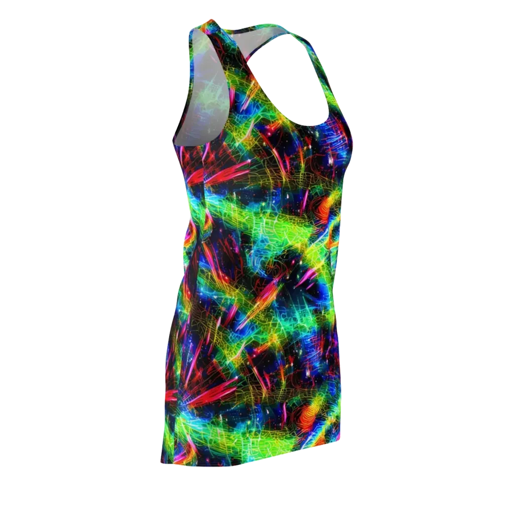 Neon Pulse on Racerback Dress — Front Side
