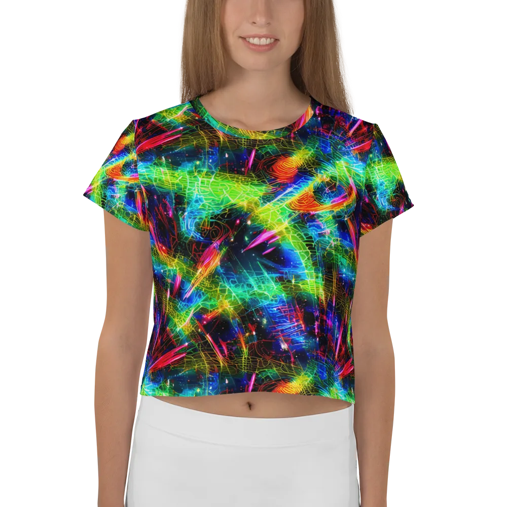 Neon Pulse on Crop Tee — Front