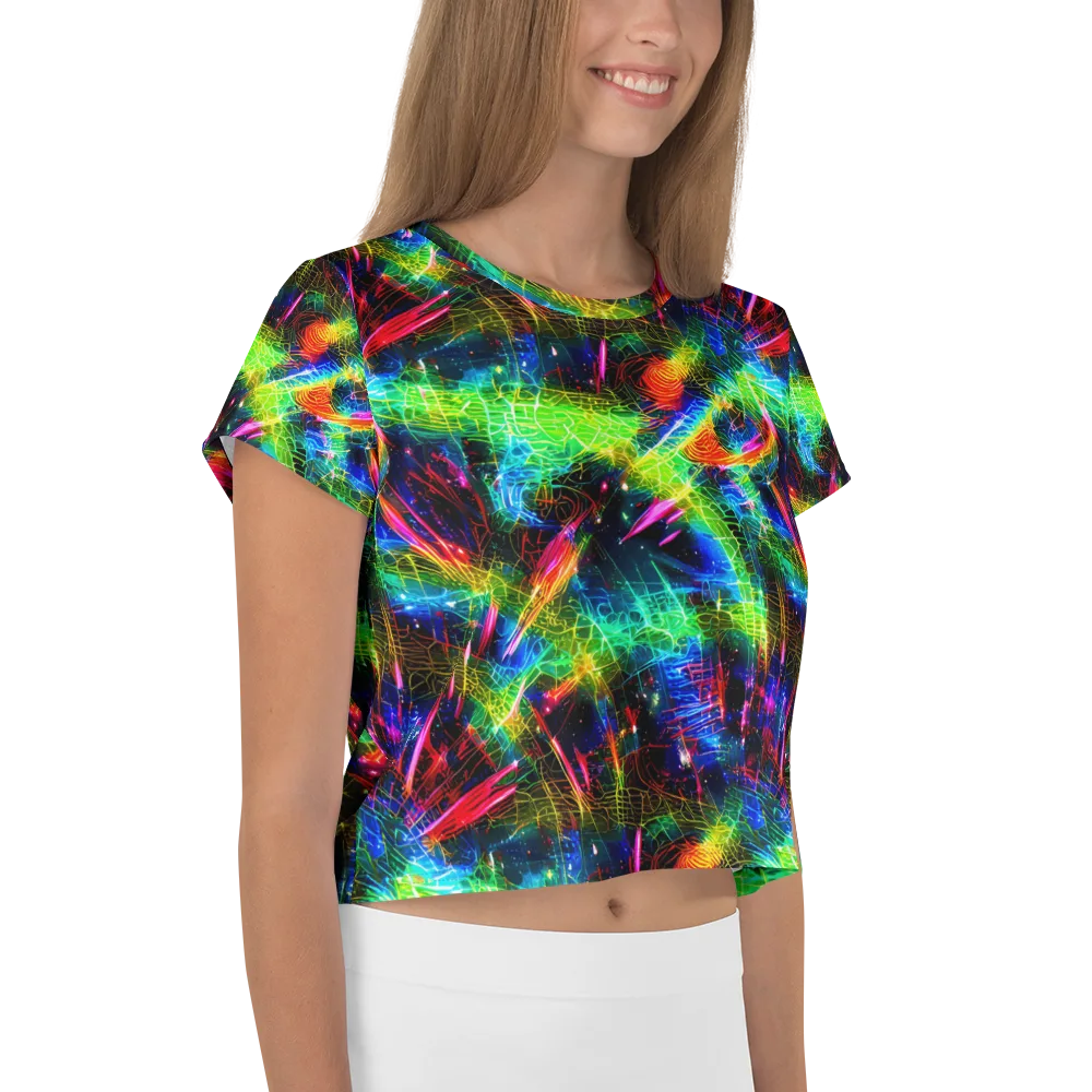 Neon Pulse on Crop Tee — Right