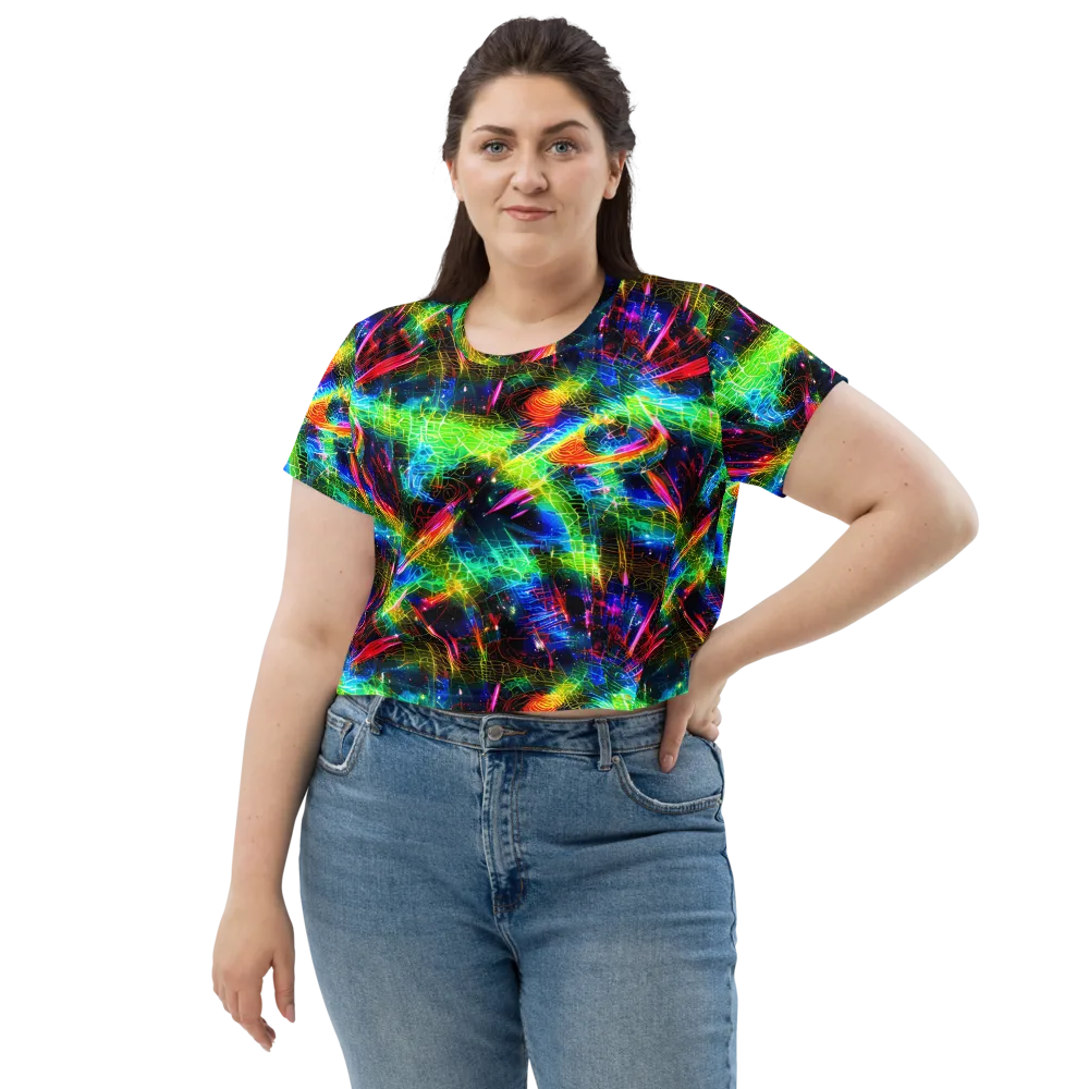 Neon Pulse on Crop Tee — Front