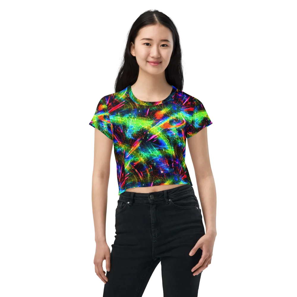 Neon Pulse on Crop Tee — Front