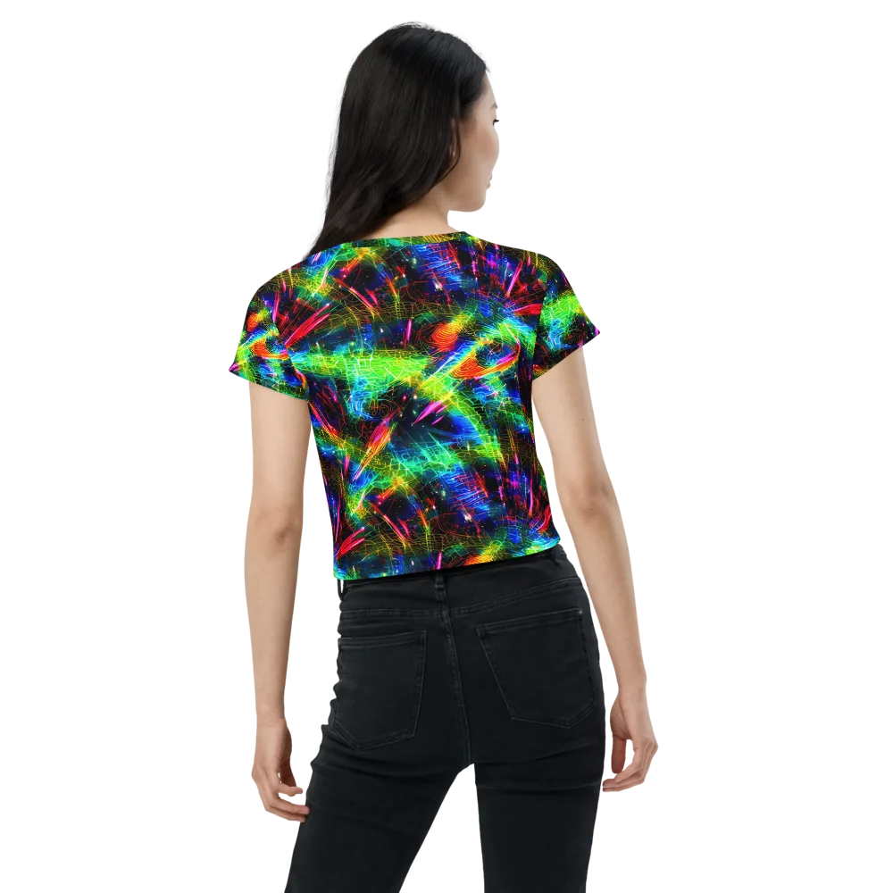 Neon Pulse on Crop Tee — Back