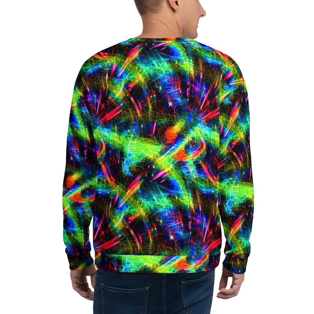 Neon Pulse on Sweatshirt — Back