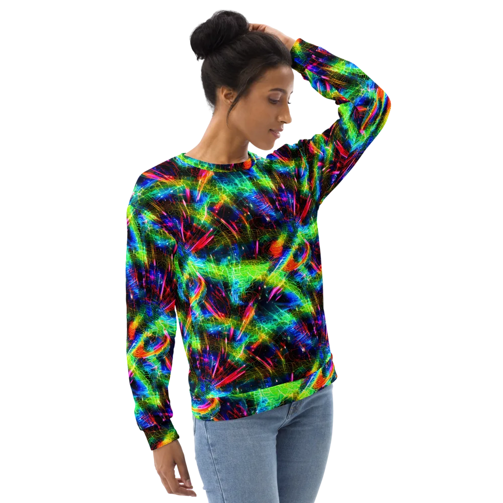 Neon Pulse on Sweatshirt — Right Front