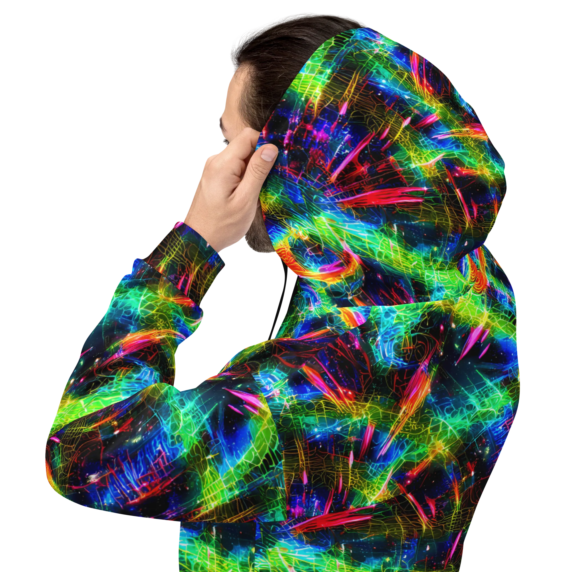 Neon Pulse on Hoodie — Back