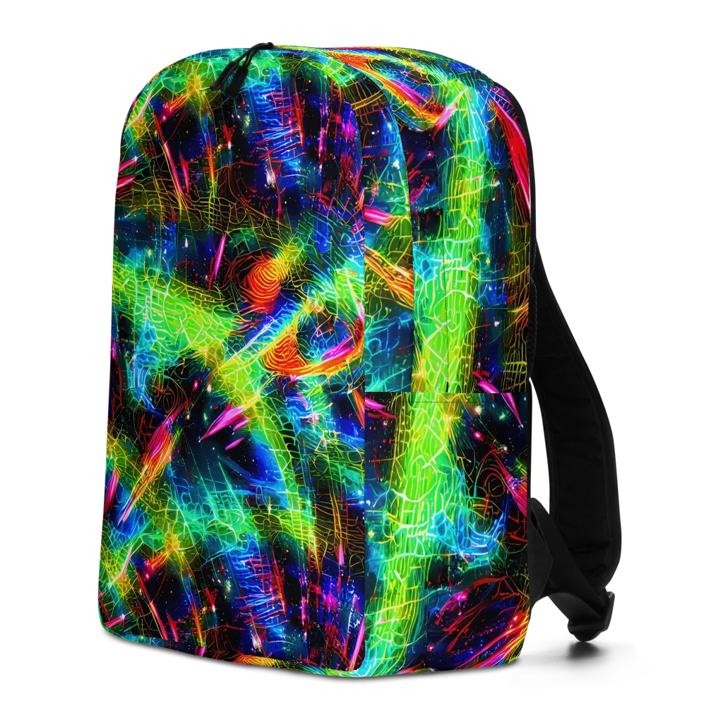 Neon Pulse on Minimalist Backpack — Left