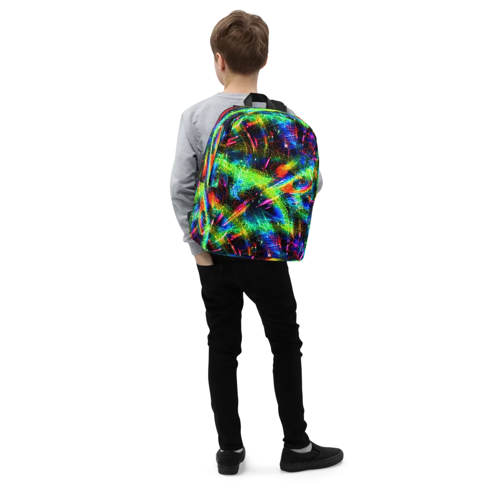 Neon Pulse on Minimalist Backpack — Right Front