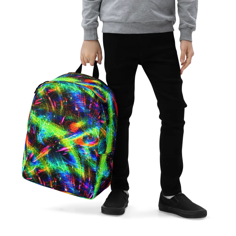 Neon Pulse on Minimalist Backpack — Zoomed-in