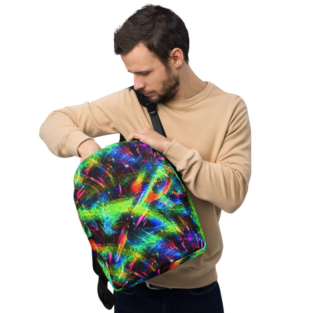 Neon Pulse on Minimalist Backpack — Front